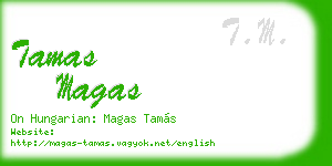 tamas magas business card